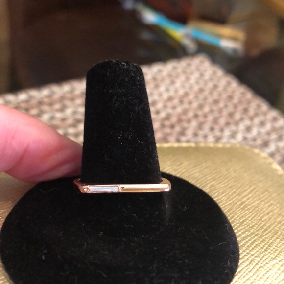 Alexa Leigh Diamond Baguette Eugene Ring 14k - Picture 1 of 6